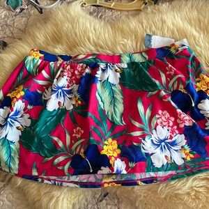 Swim By Cacique Floral Swim Suit Skirt Bottom